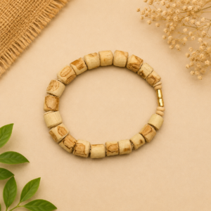 Natural Raw Tulsi Wooden Bead Bracelet for Men & Women