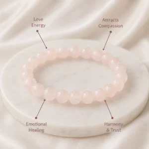 natural rose quartz bracelet