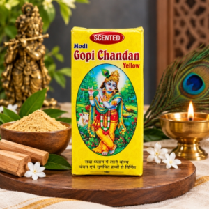 Modi Scented Gopi Chandan (Yellow) - Premium Sacred Chandan for Daily Pooja & 12-Point Tilak