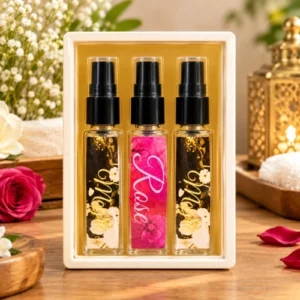 Premium Floral Fragrance Spray Gift Set - Rose & Mogra (Pack of 3)