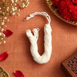 Premium Pure Cotton Janeu (Yajnopavita) - Traditional White Sacred Thread for Pooja & Sanskar