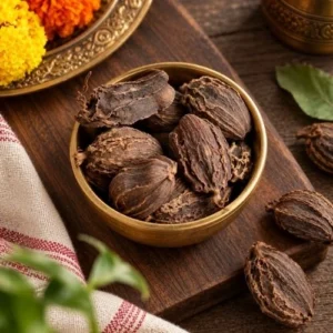 Premium Whole Black Cardamom (Badi Elaichi) - Authentic Spice for Pooja, Havan & Culinary Use
