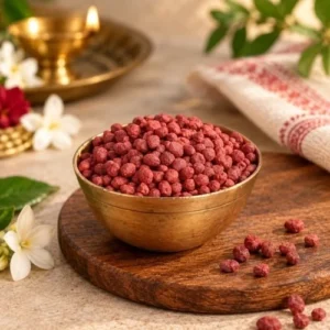 Premium Red Kumkum Dana (Granular Roli) - Auspicious Tilak Pellets for Daily Pooja