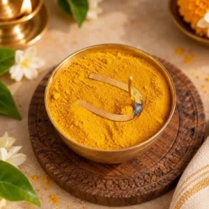 Premium Pure Yellow Chandan (Ashtagandha) Powder - Auspicious Tilak for Daily Pooja & Shringar