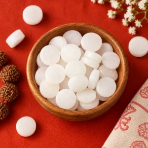 Premium Pure Camphor Tablets (Pooja Kapoor) - Organic White Camphor for Aarti, Havan & Meditation